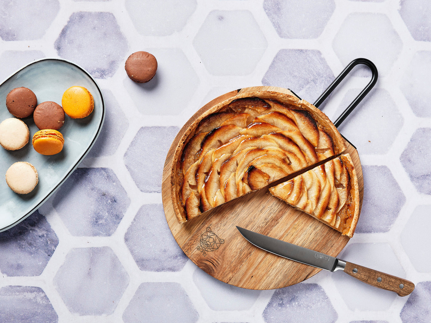 Lot de 6 couteaux de cuisine en inox marron D Björn - Mathon - 6