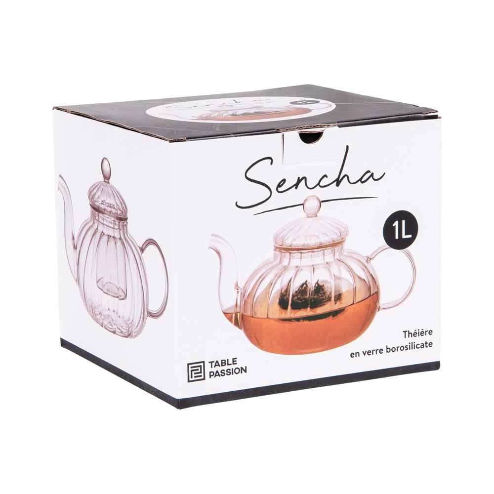 Théière 1 l Sencha en verre borosilicate Table passion - Mathon - 2