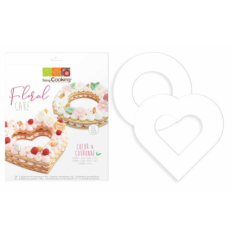Kit Floral cake - Cœur et Couronne Scrapcooking - Mathon - 1