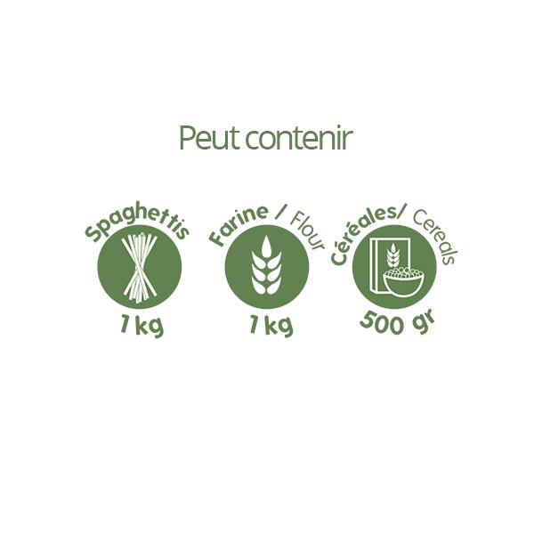 Pot en verre carré couvercle bambou 2,2L Pebbly - Mathon - 3