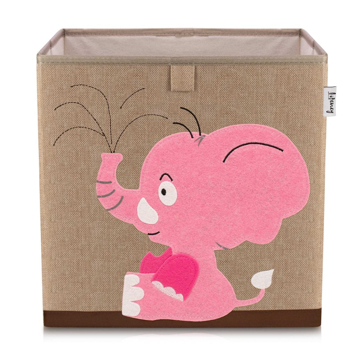 Boîte de rangement en tissu pour enfant "éléphant rose", compatible Ikea Kallax Lifeney Fackelmann - Mathon - 1