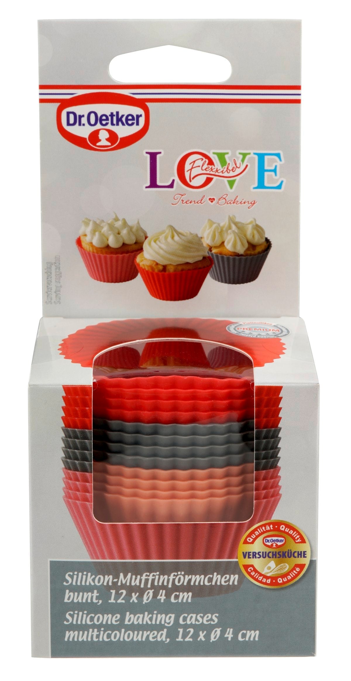 Lot de 12 caissettes muffins en silicone 7 cm Dr. Oetker Flexxibel Love Dr. Oetker - Mathon - 8