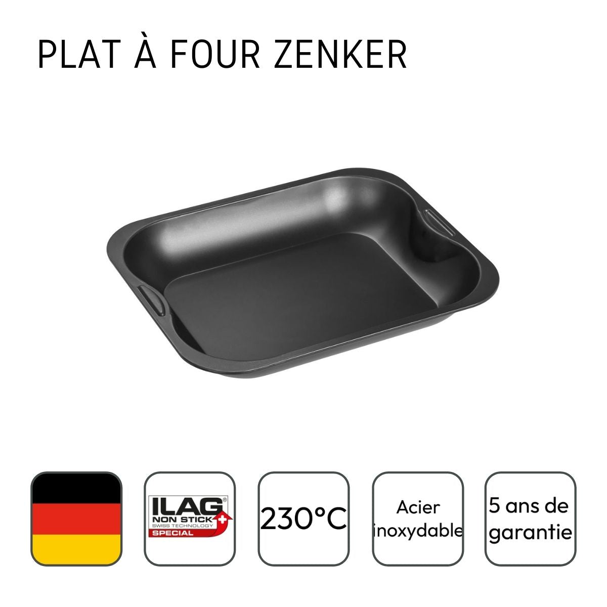 Ensemble de 2 Petits plats à four rectangle 28 x 23 cm Zenker Spécial Cooking Zenker - Mathon - 6