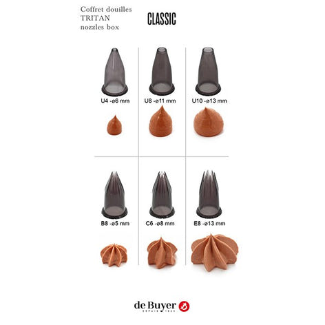 Coffret 6 douilles en Tritan Classique De Buyer - Mathon - 2