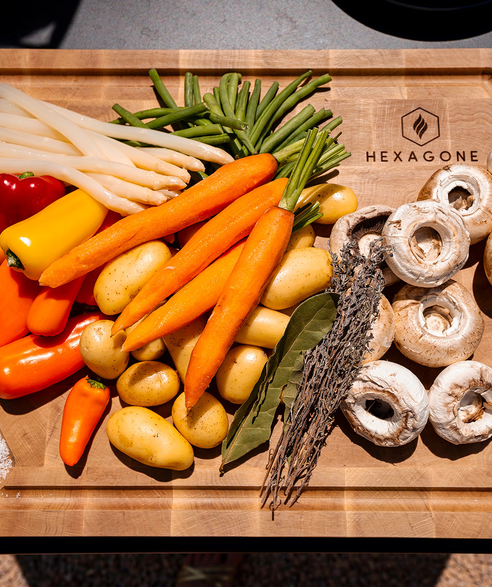 Planche découpe Bois de Bout Hexagone - Mathon - 3