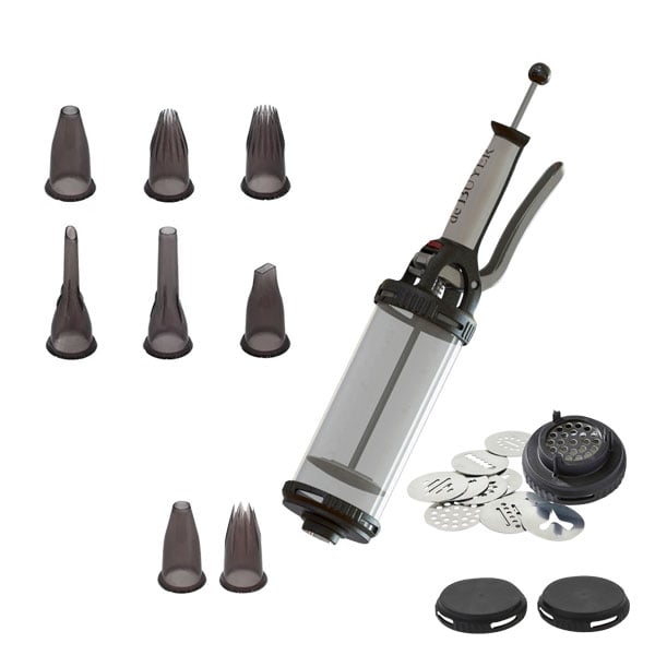 Lot tube piston à pression et coffret douilles tritan à garnir De Buyer - Mathon