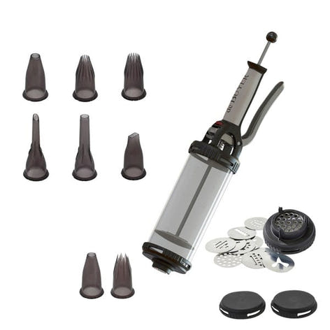 Lot tube piston à pression et coffret douilles tritan à garnir De Buyer - Mathon