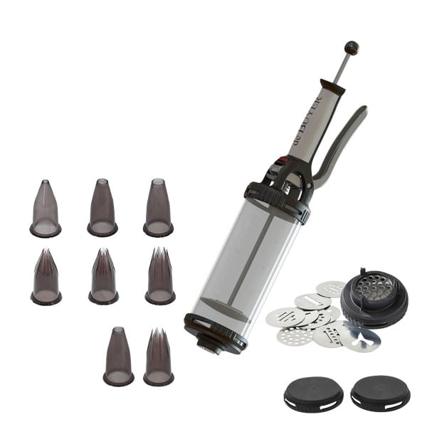 Lot tube piston à pression et coffret 6 douilles en tritan Classic De Buyer - Mathon