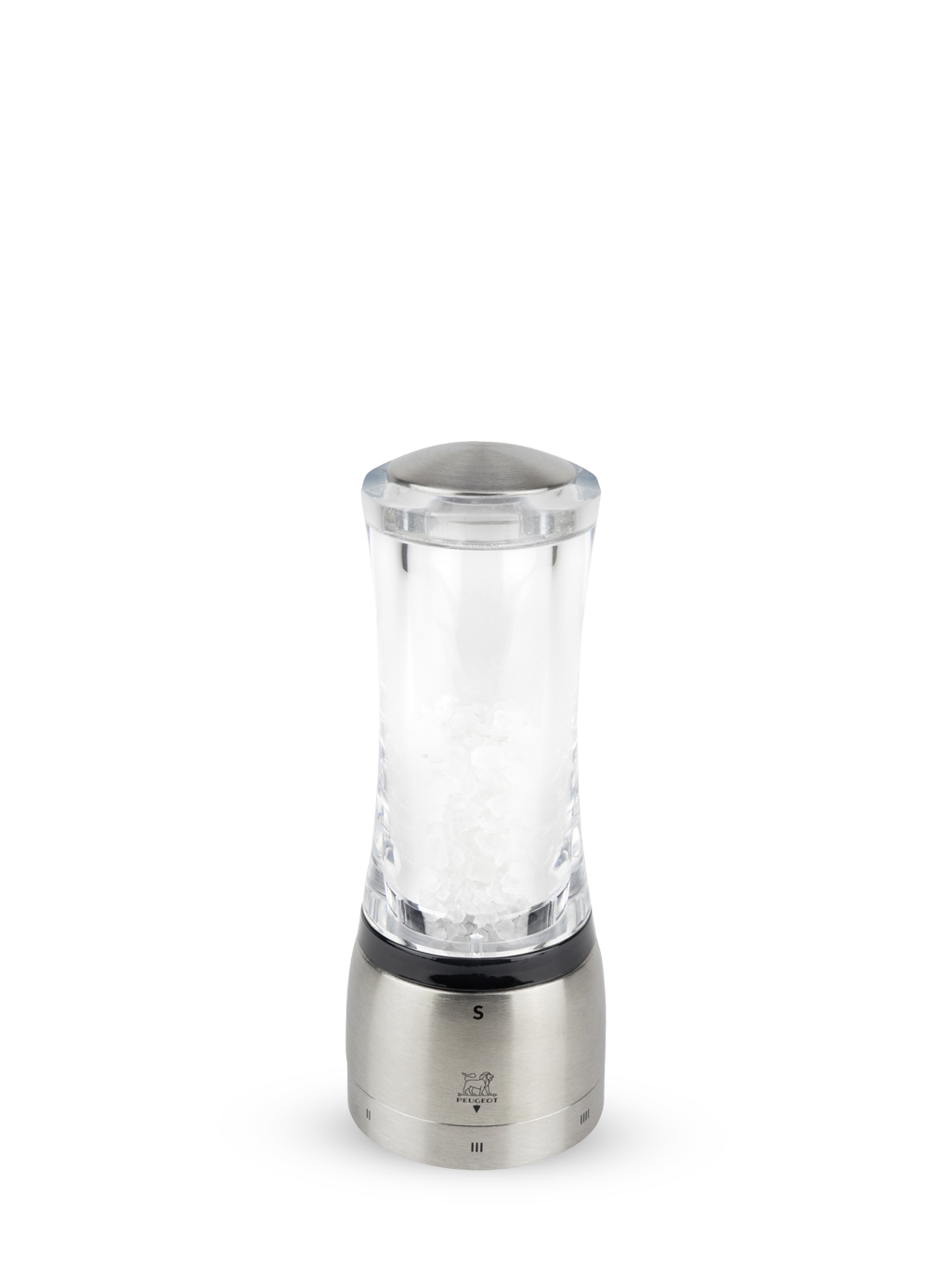 Daman Moulin à sel manuel en acryl et inox, u