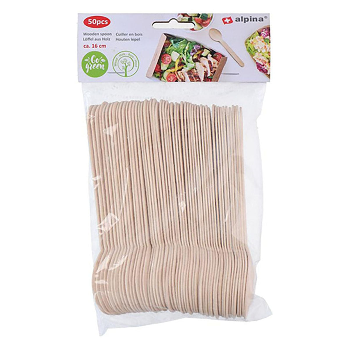 Lot de 50 Cuillères en Bois Alpina - Mathon - 1