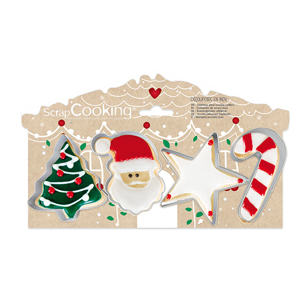 Set de 4 emporte-pièces Noël Scrapcooking - Mathon - 2