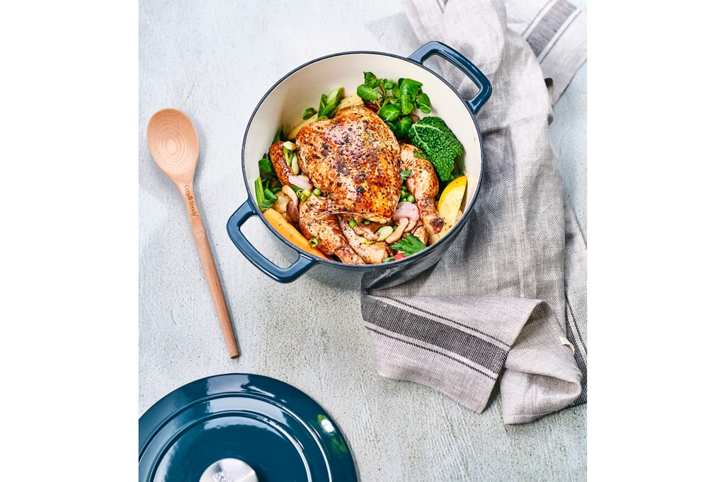 Cocotte en Fonte émaillée, FONTESTIC, Bleu Canard, D24 cm Cosy & Trendy - Mathon - 3