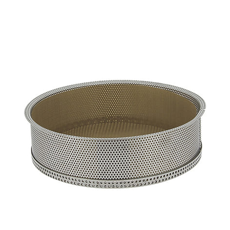 Moule à manqué amovible en inox perforé 24 cm et feuille de cuisson antiadhésive De Buyer - Mathon - 1