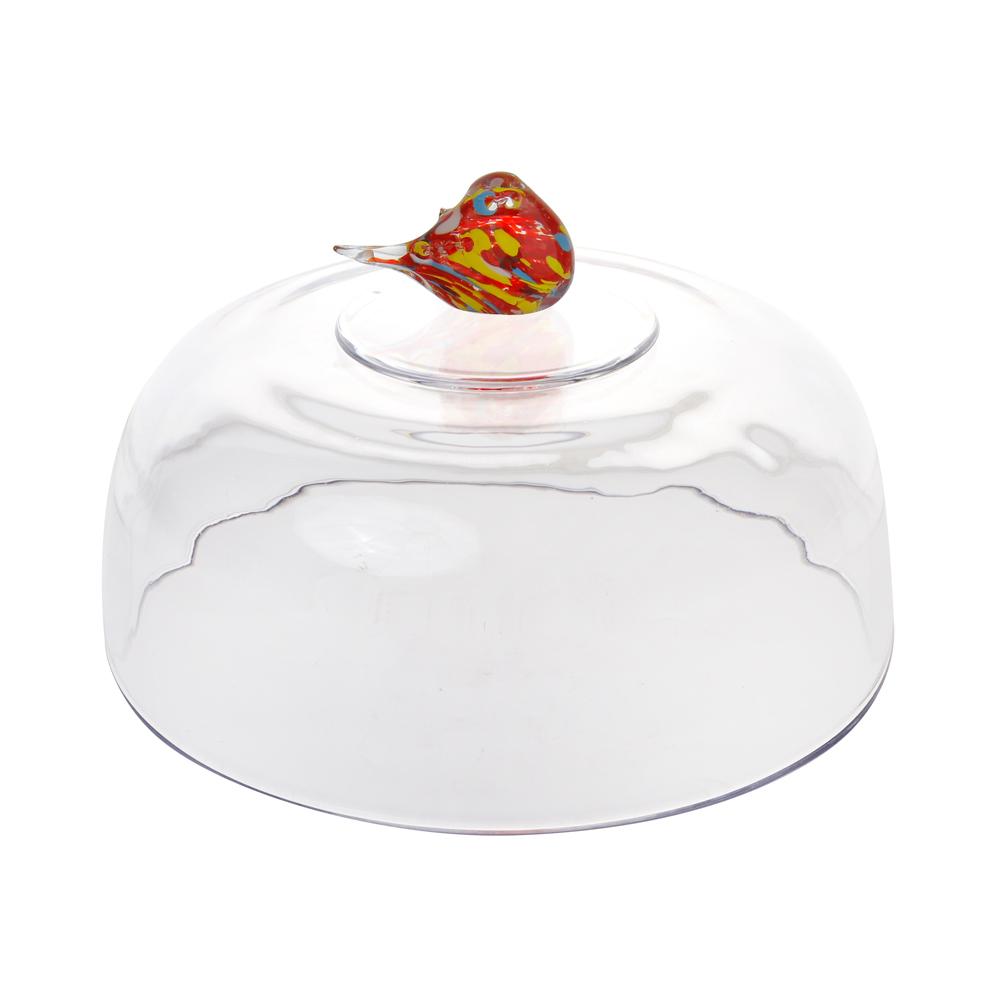 Cloche sur pied Oiseau en verre 30 cm Table passion - Mathon - 2