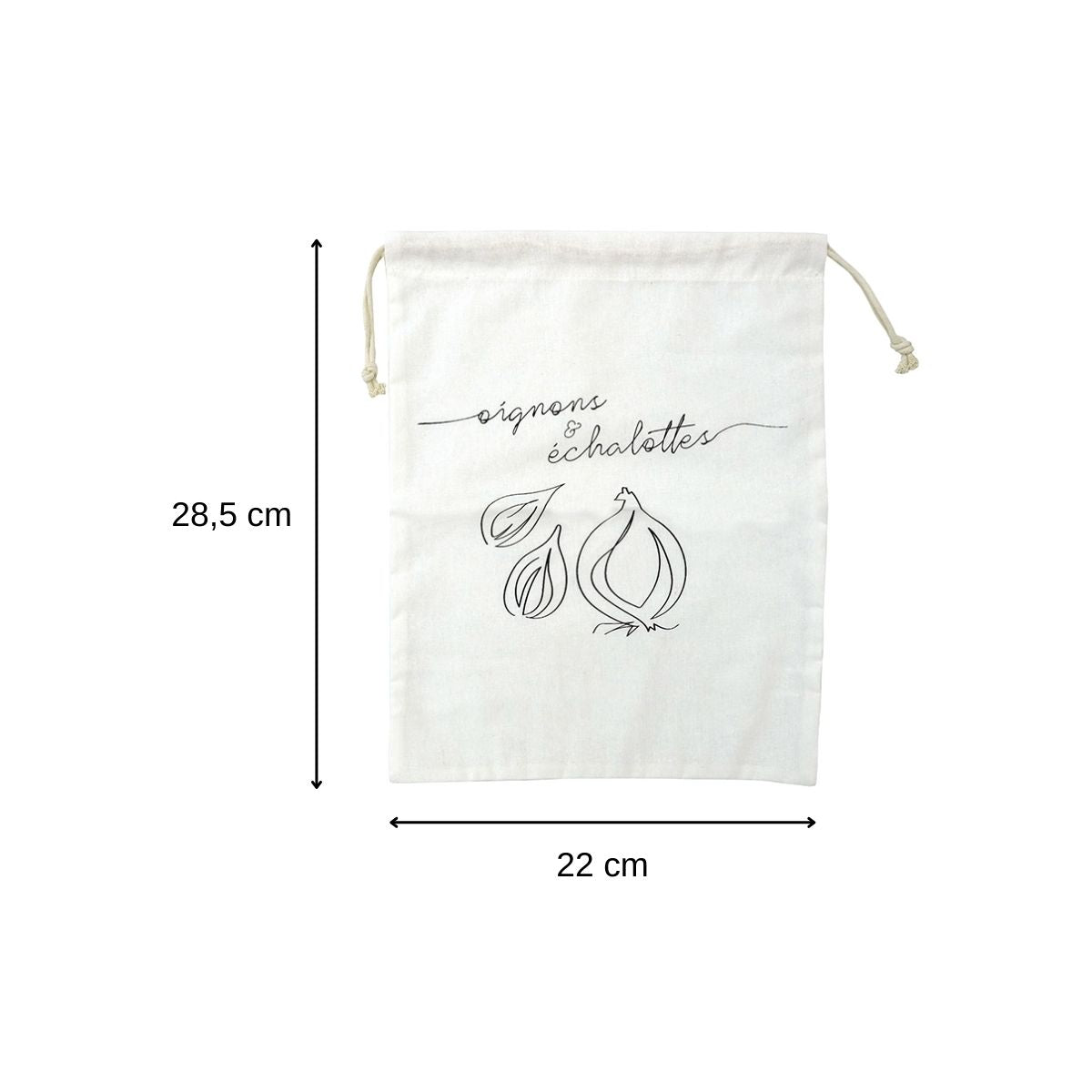 Sac de conservation pour oignons et échalottes en coton  Nature Fackelmann - Mathon - 3
