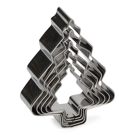 Set de 5 emporte-pièces sapin inox Patisse - Mathon