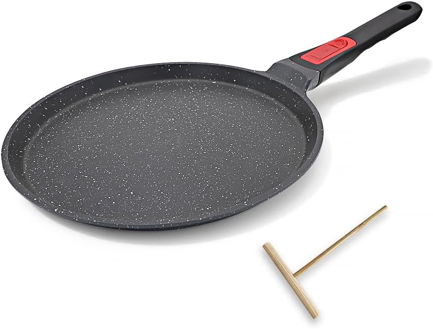 Poêle à Crêpes 20 cm avec Poignée Amovible noir Vendos85 - Mathon