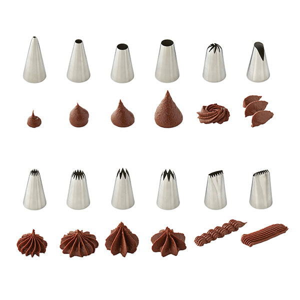 Lot coffret 12 douilles inox et 24 poches pâtissières  Mathon - Mathon - 4