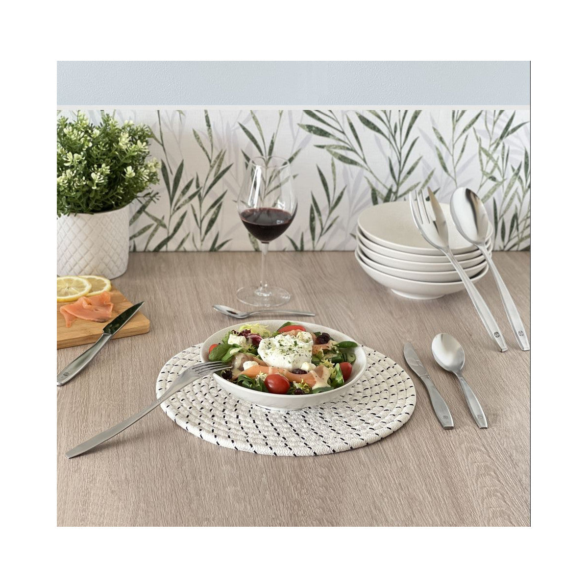 Figure Satiné - 2 couverts de service Lou Laguiole - Mathon - 3