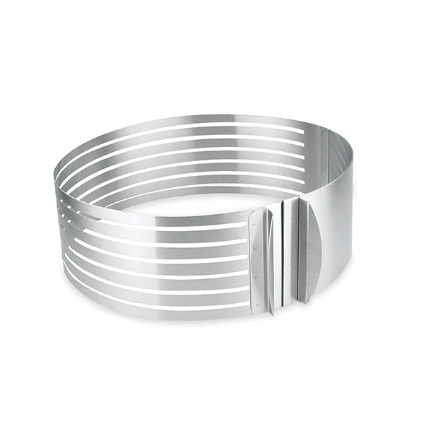 Cercle à trancher génoise extensible en inox 24 à 30 cm Mathon - Mathon - 2