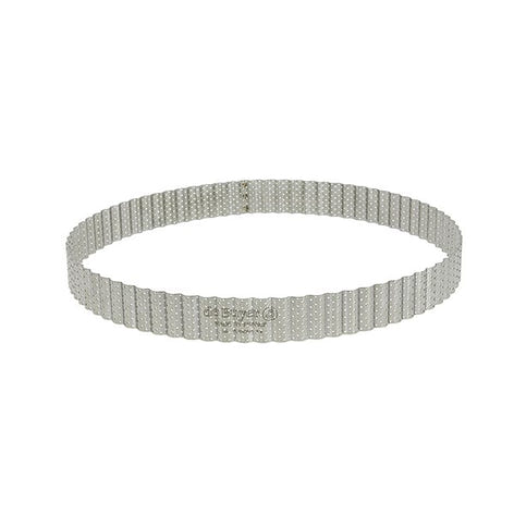 Cercle à tarte perforé cannelé acier inoxydable 28 cm De Buyer - Mathon - 1