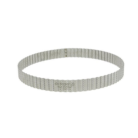 Cercle à tarte perforé cannelé acier inoxydable 28 cm De Buyer - Mathon - 1