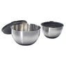 Set de 2 bols pâtissiers inox avec couvercle et base en silicone 20 et 24 cm Mathon - Mathon - 2