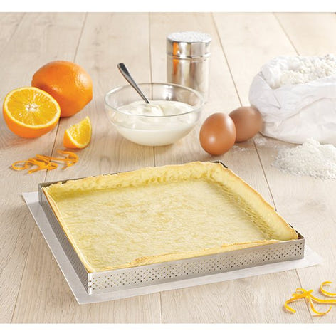 Cercle à tarte perforé carré 17,5 cm De Buyer - Mathon - 1