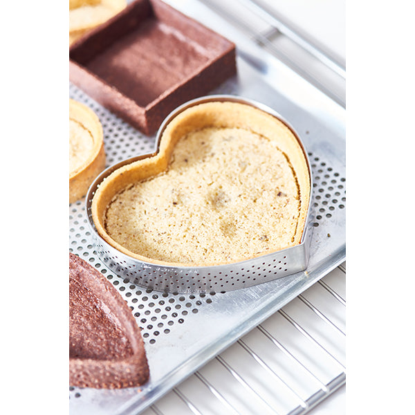 Cercle à tarte perforé Cœur individuel De Buyer - Mathon - 1
