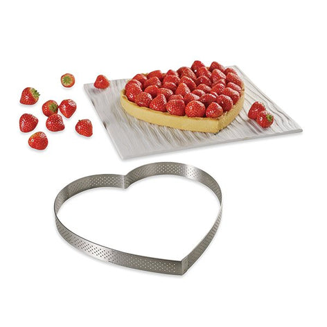 Cercle à tarte perforé Cœur 22 cm De Buyer - Mathon - 2