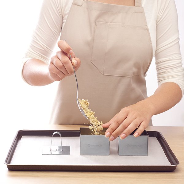 Set de 2 emporte pièces carrés en inox avec poussoir Mathon - Mathon - 3