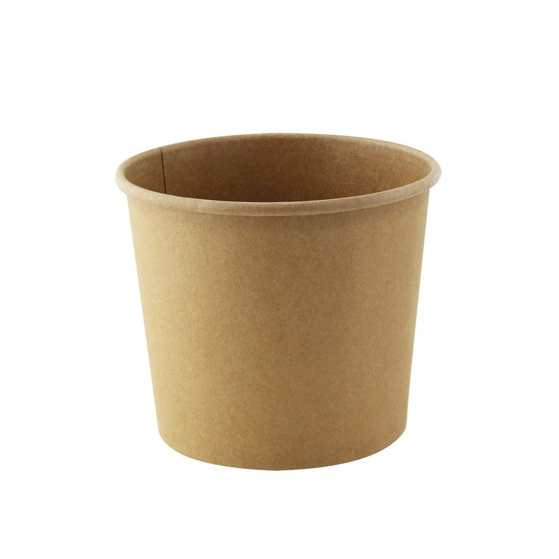 50Pcs - Pot "Deli" rond en carton kraft  H115mm 790ml FirstPack - Mathon