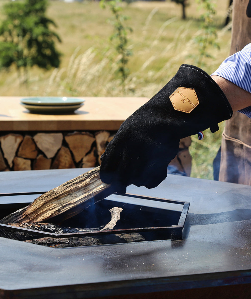 Gants de protection | Cuir noir Hexagone - Mathon - 2