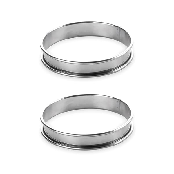 Lot de 2 cercles à tartelettes rond en inox 10 cm Lacor - Mathon - 1