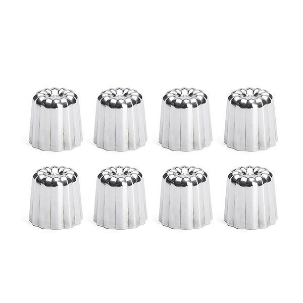 Lot 8 moules à canelés en inox Ø 4,5 cm De Buyer - Mathon - 1
