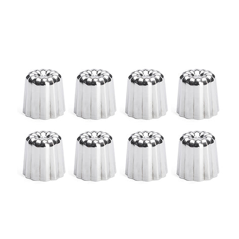 Lot 8 moules à canelés en inox Ø 4,5 cm De Buyer - Mathon - 1