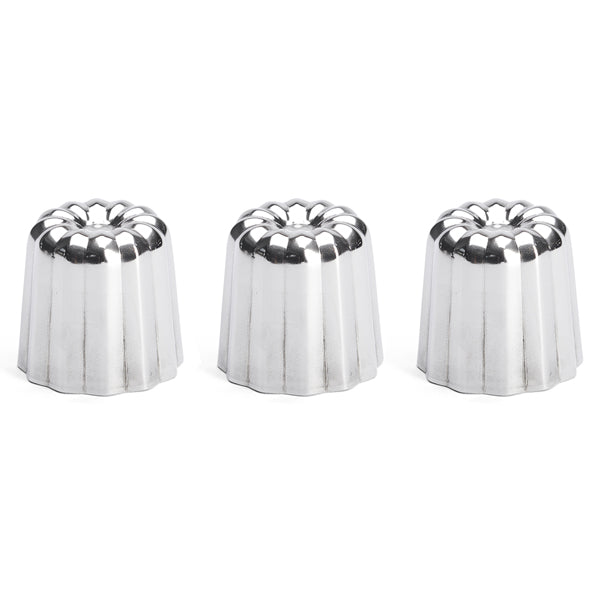 Lot 3 moules à canelés en inox Ø 5,5 cm De Buyer - Mathon - 1