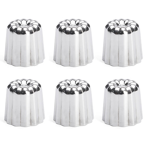 Lot 6 moules à canelés en inox Ø 5,5 cm De Buyer - Mathon - 1