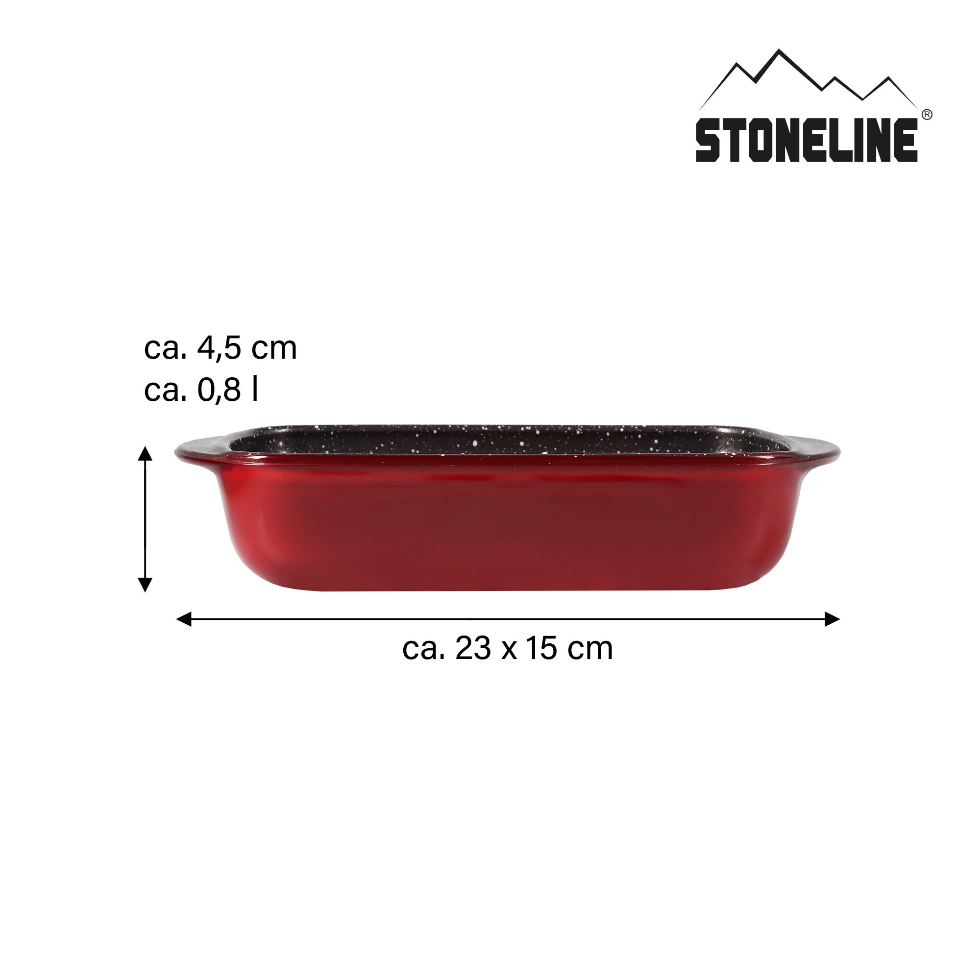 Plat à gratin en verre avec revêtement anti-adhésif 23 x 15 cm Stoneline - Mathon - 2