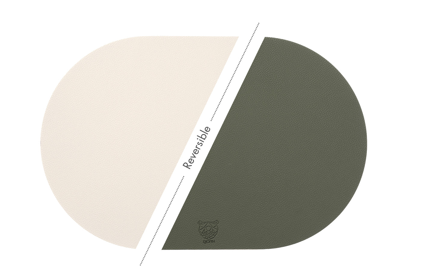 Lot de 6 sets de table en fibres de cuir broyées et recyclées, caoutchouc végétal naturel, pvc, ingrédients divers (pigments colorés, résine) multicolore D Björn - Mathon - 3