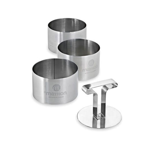 3 cercles de présentation en inox avec poussoir Mathon - Mathon - 2