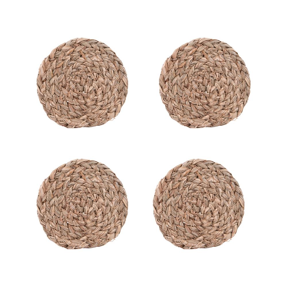 Set de 4 dessous de verre jonc de mer 11 cm Table passion - Mathon