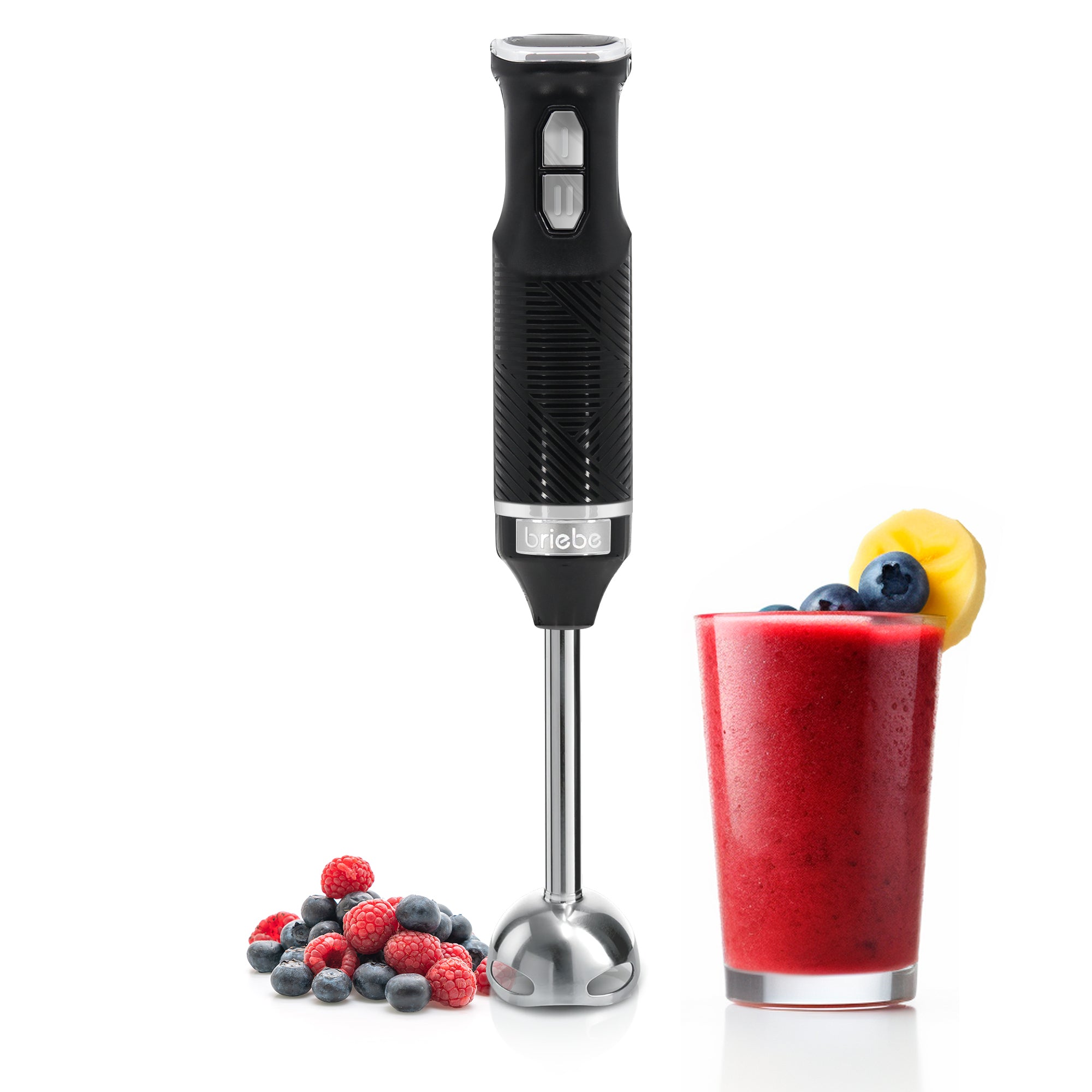 Elegance Mixeur Plongeant, Pied Mélangeur Amovible, Lames en Acier Inoxydable Noir HB1173BLK - Mathon - 1