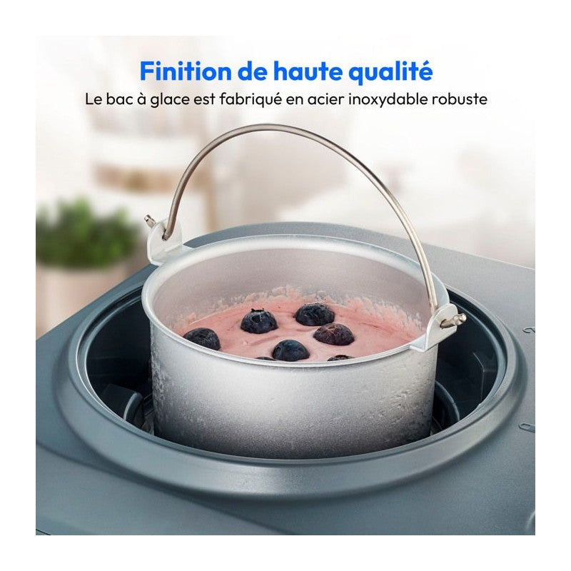 Medion Machine A Glace Avec Compresseur (convient Pour La Préparation De Cremes Glacées, Yaourts Glacés & Sorbets, 1 Litre, 1 Medion - Mathon - 5