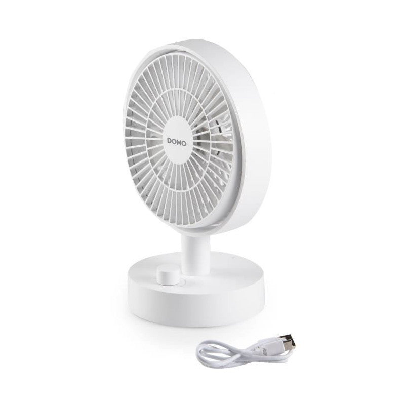 Ventilateur De Table - Domo - Li-ion Batt. 5v - Rechargeable Usb - Diametre 15 Cm - 10 Vitesses Domo - Mathon - 1