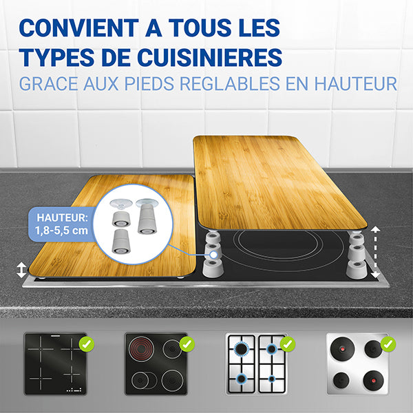 2 couvre-plaques protection motifs bois Wenko by Maximex - Mathon - 4