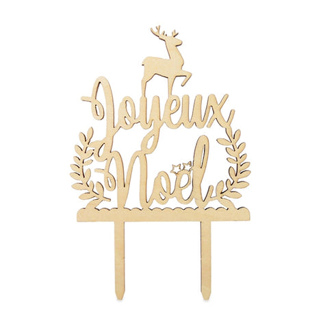 Décoration bois gâteaux Joyeux Noël Scrapcooking - Mathon - 1