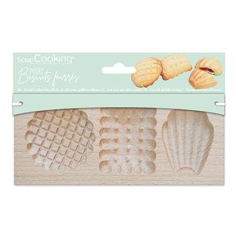 Moule bois biscuits fourrés Petits Biscuits Scrapcooking - Mathon - 1