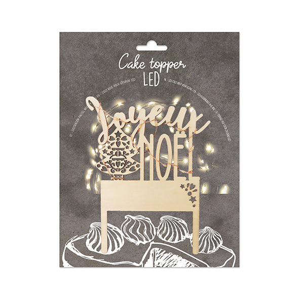 Décoration bois et LED Joyeux Noël Scrapcooking - Mathon - 4