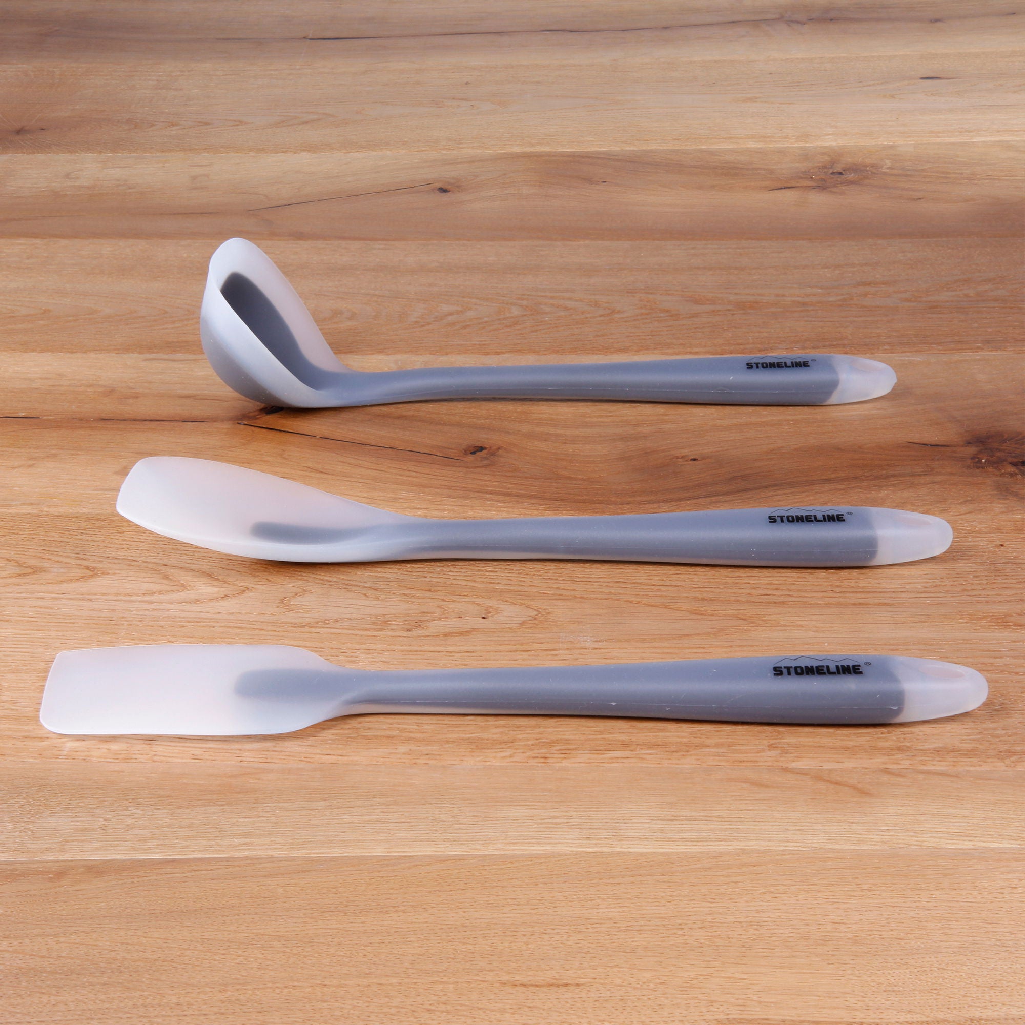 Lot de 3 ustensiles de cuisine, 1 spatule, 1 cuillère et 1 louche Stoneline - Mathon - 4